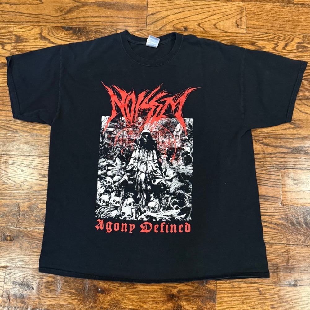 Noisem Agony Defined Band T-Shirt Mens XL Black Grindcore Death Metal Gildan Tee